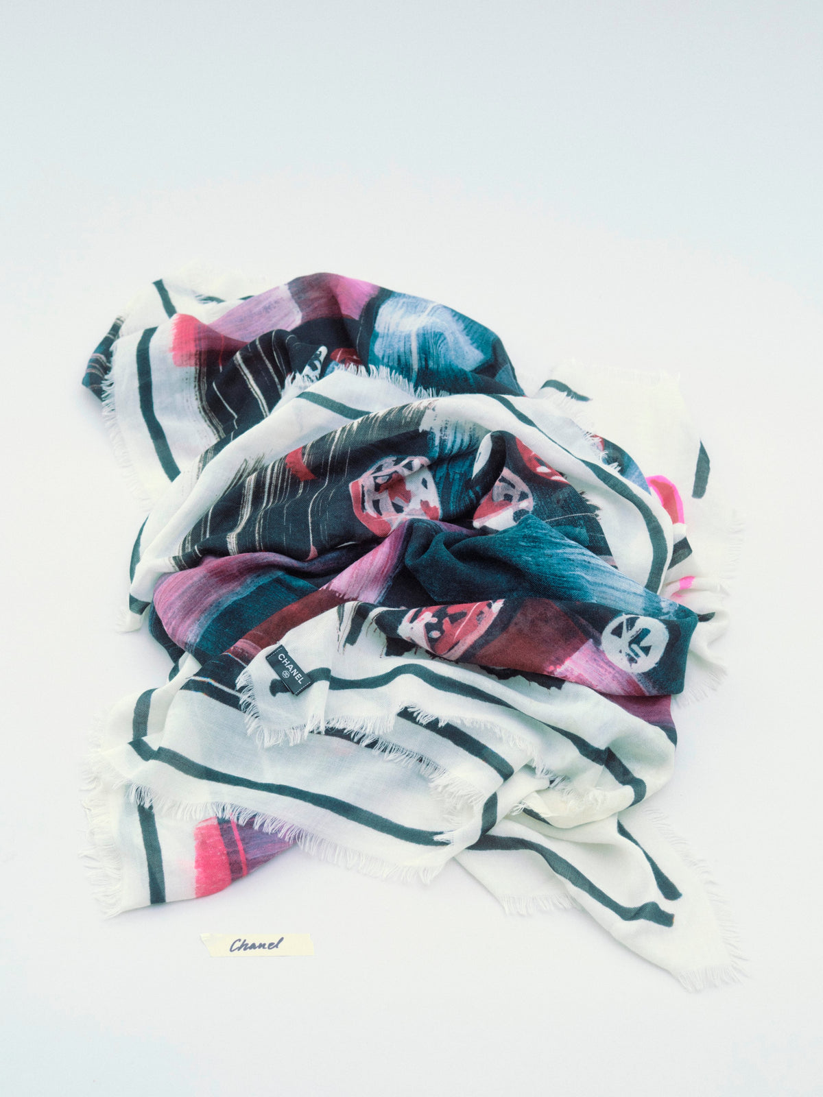 Chanel Multicolour Large Wool Scarf