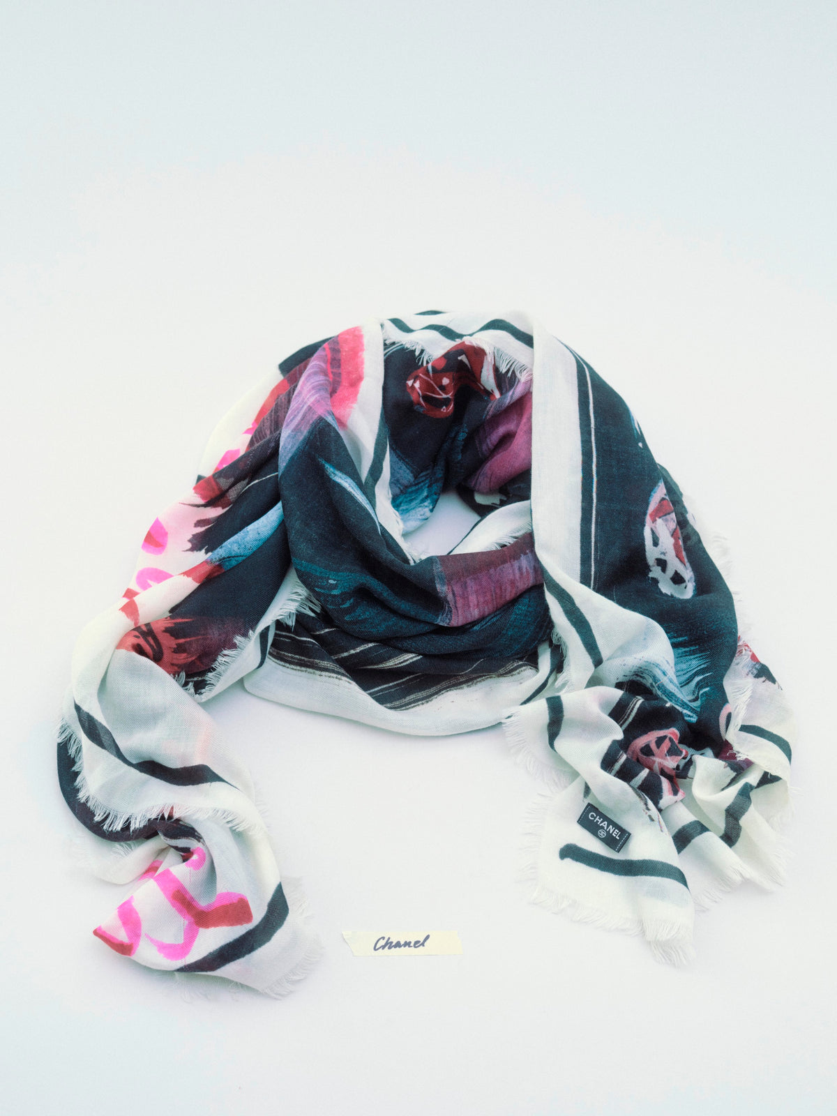 Chanel Multicolour Large Wool Scarf