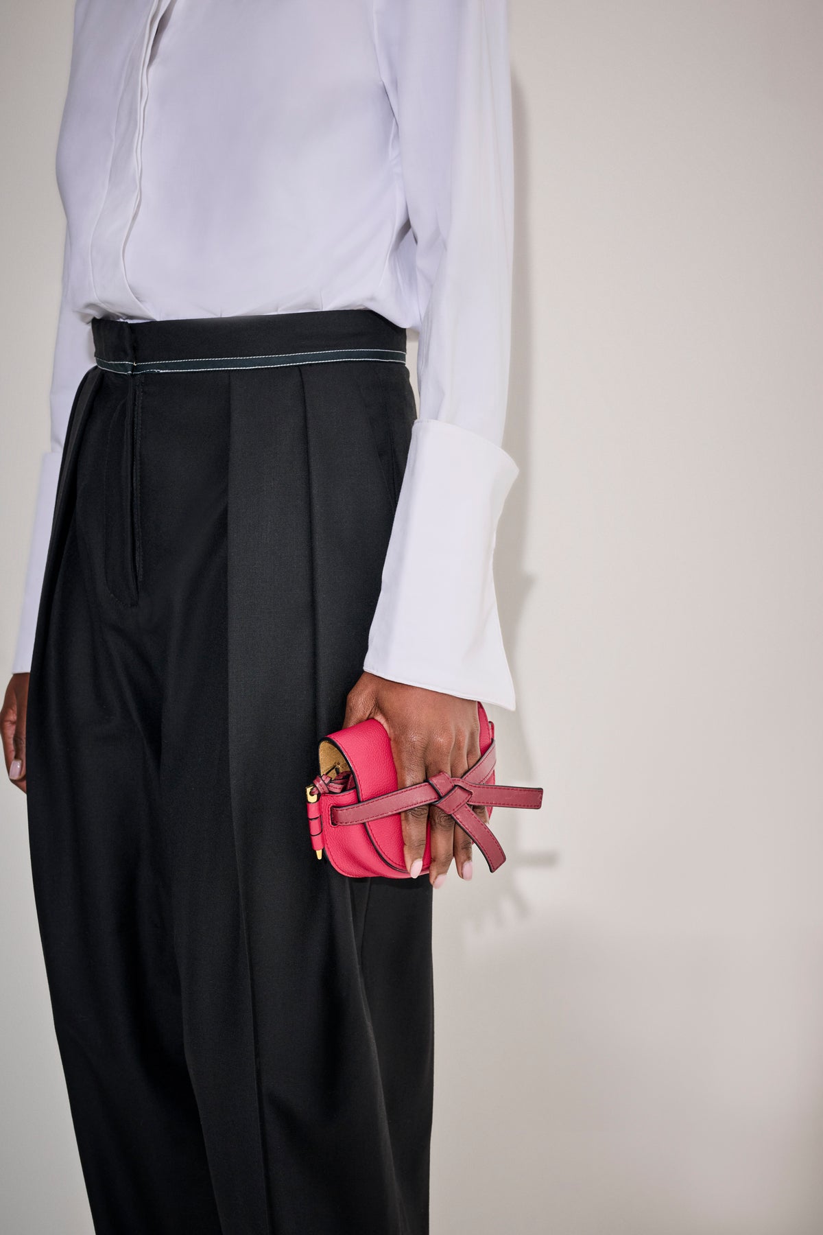 Loewe Red Leather Mini Gate Crossbody Bag
