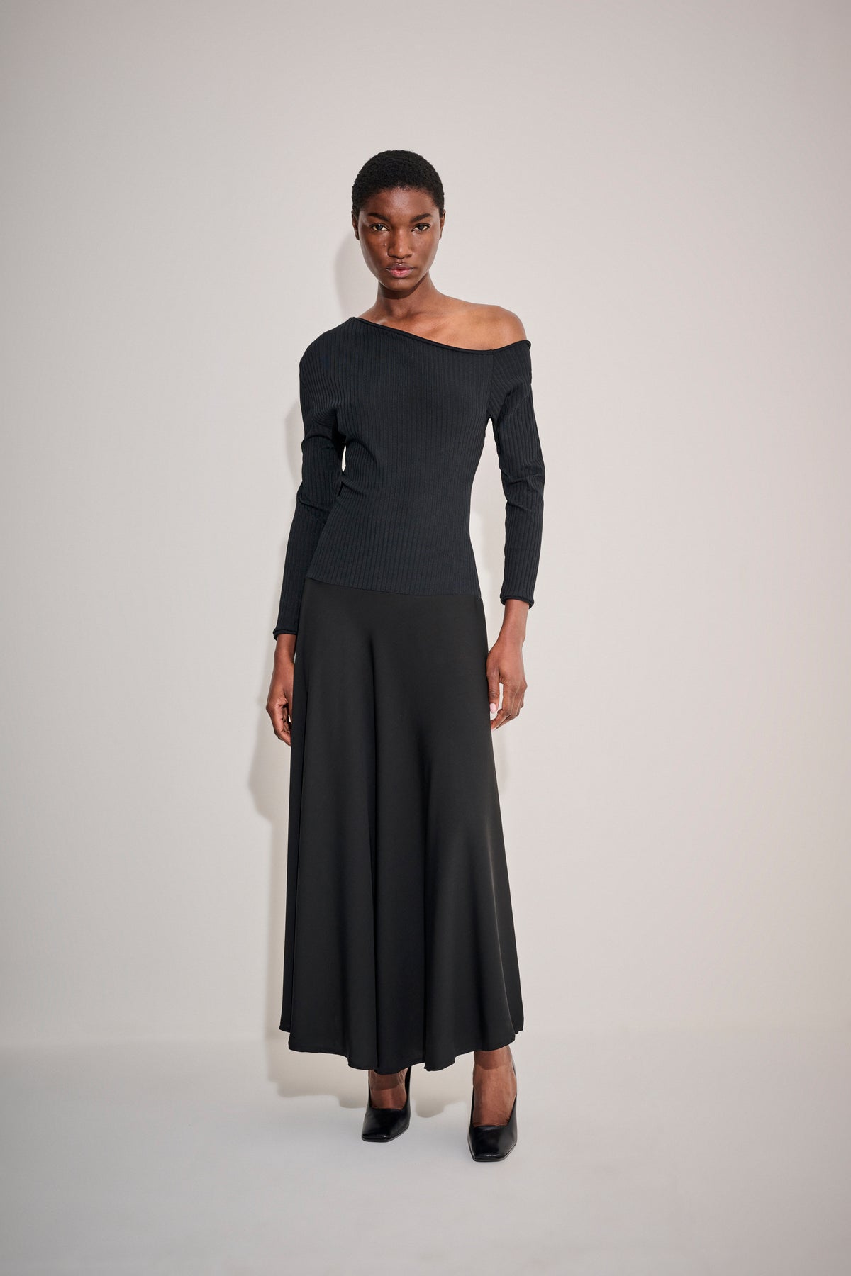 Asymmetric Black Dress
