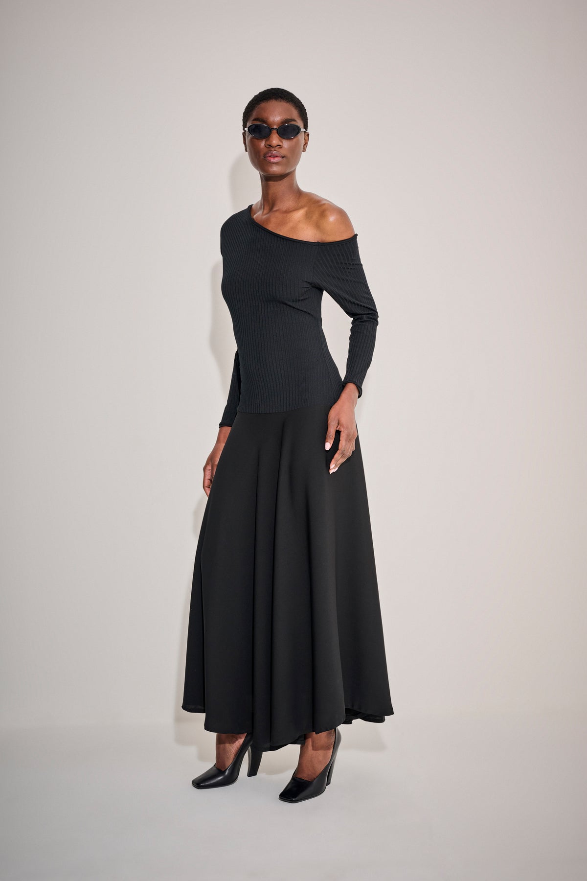 Asymmetric Black Dress