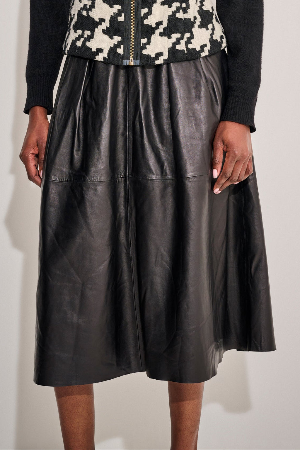 Leather Jigsaw Skirt