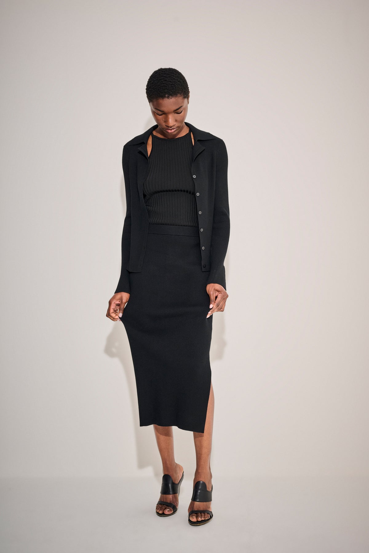 Theory black Skirt with Side Split