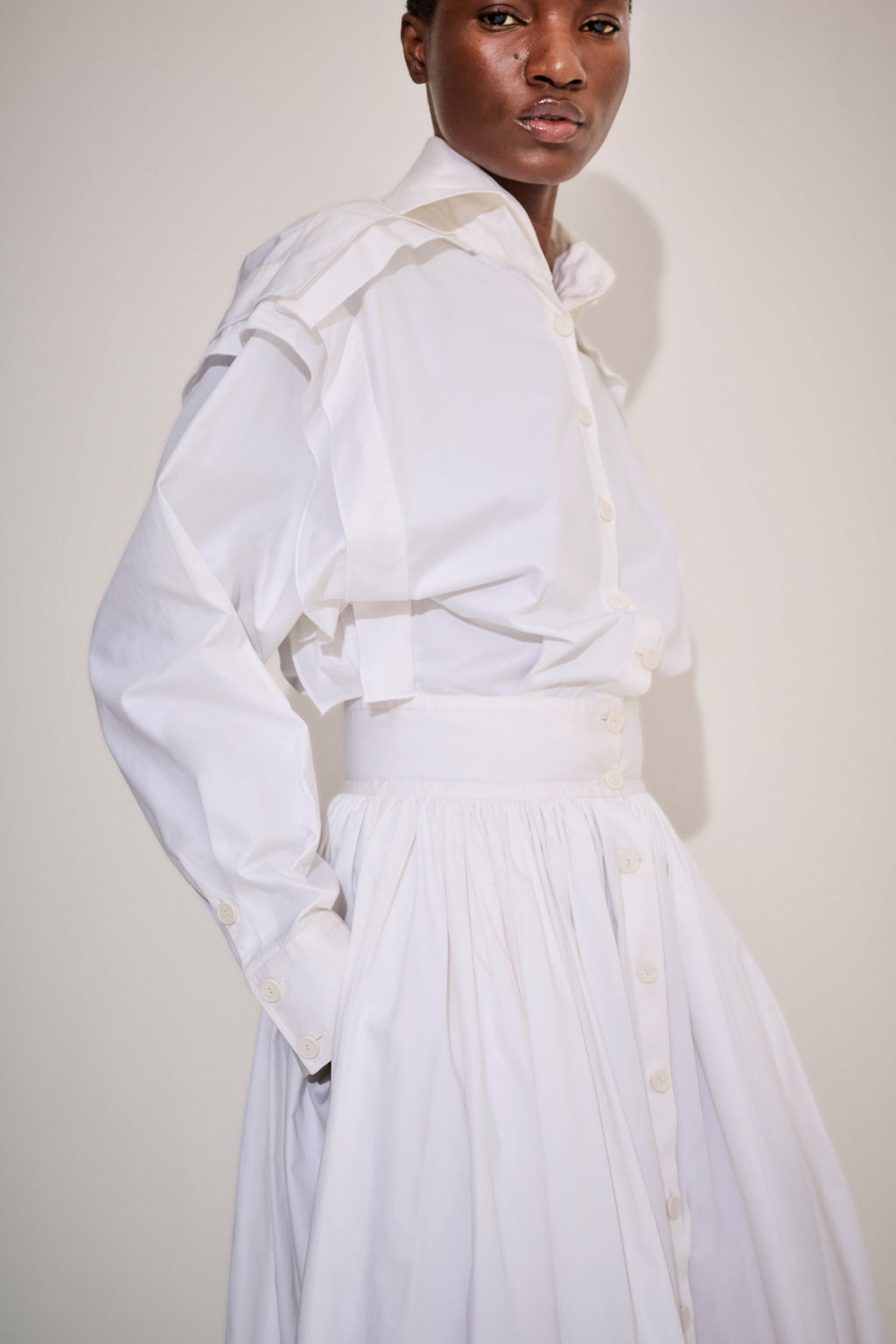 Palmer Harding White Cotton Dress