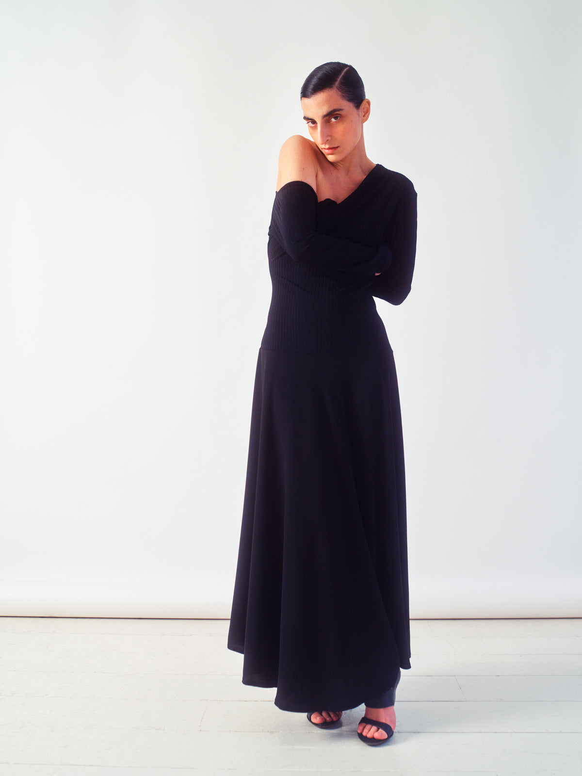 Asymmetric Black Dress