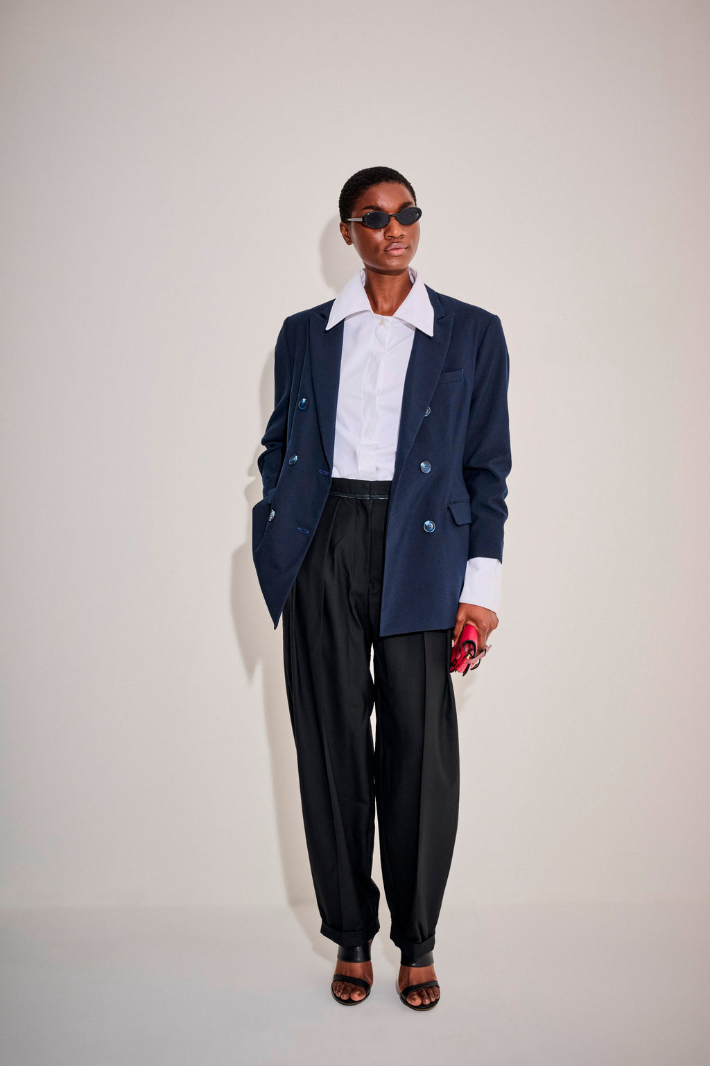 Structured Navy Blue Blazer