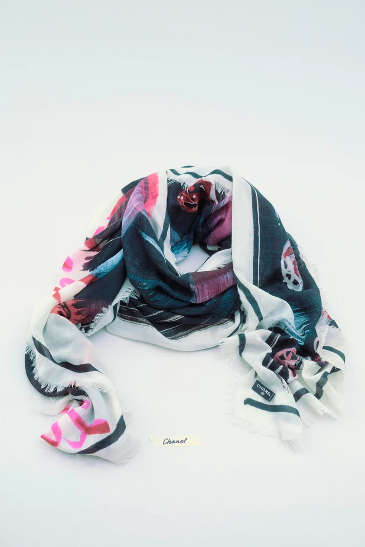 Chanel Multicolour Large Wool Scarf